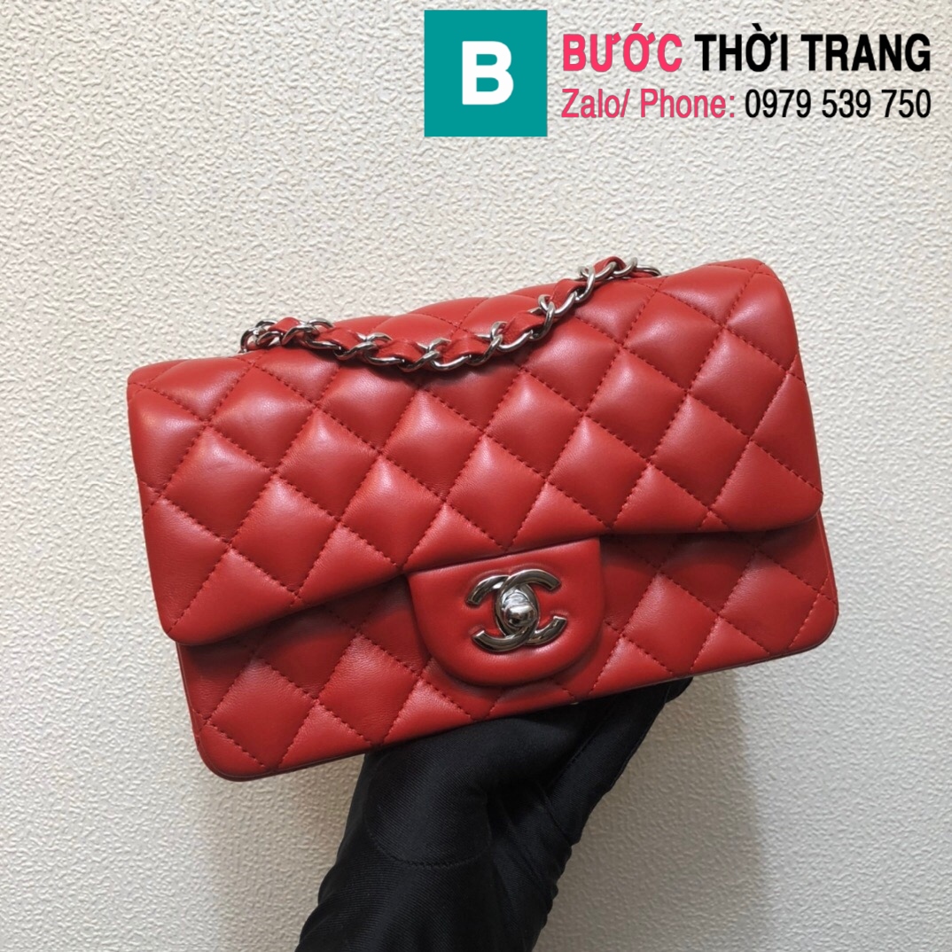 Túi Chanel 2122 Flap đen khóa vuông 21cm best quality  Ruby Luxury