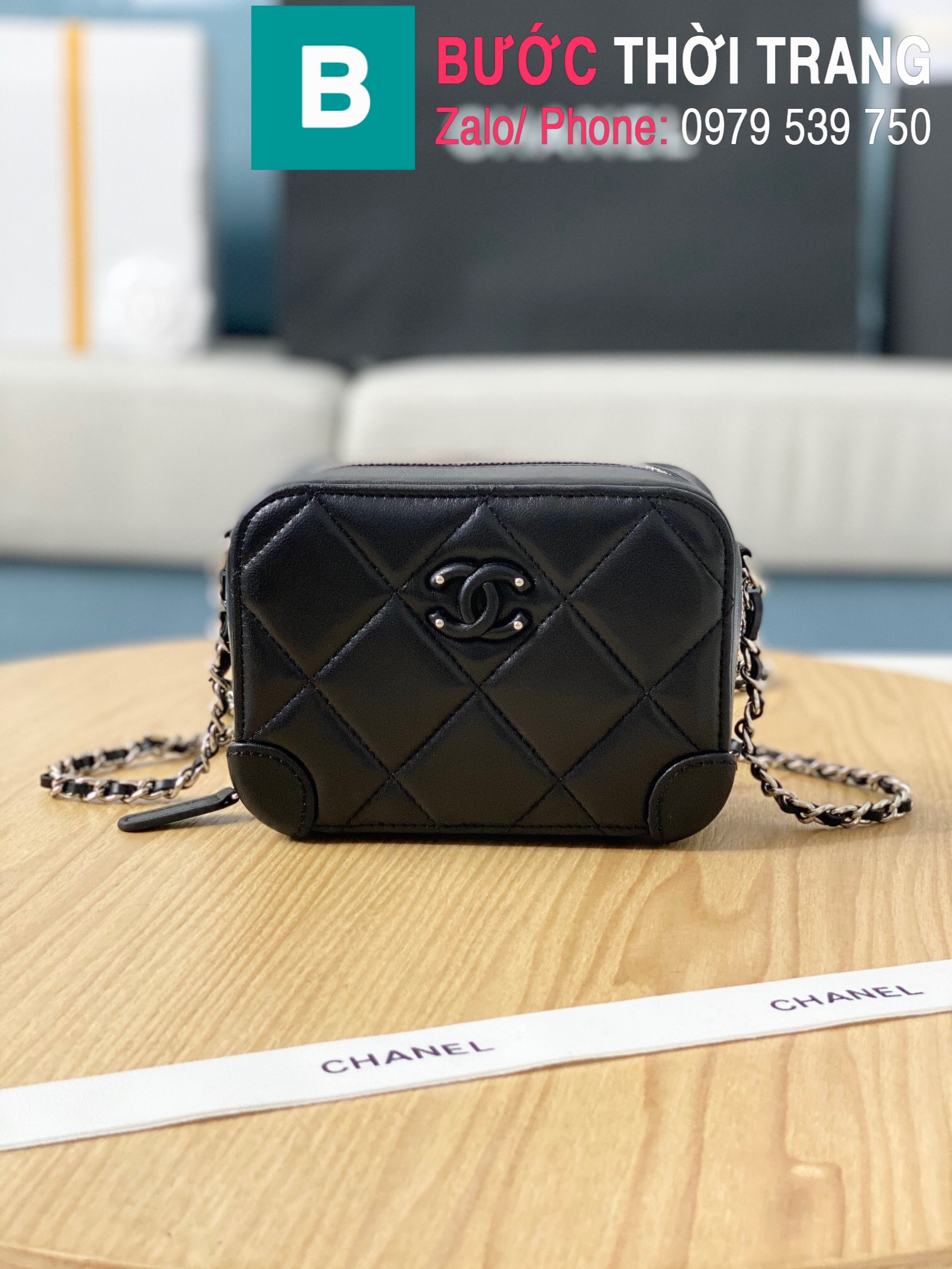 Túi xách Chanel Square Leather Mini Box Bag siêu cấp màu trắng size 14 cm   AP1132  Túi xách cao cấp những mẫu túi siêu cấp like authentic cực đẹp