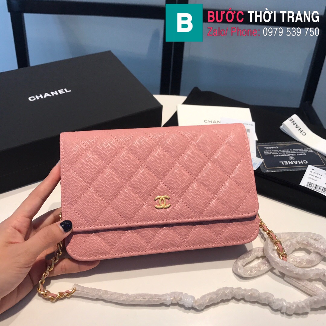 Chanel Pink Quilted Caviar WOC Wallet On Chain Gold Hardware 2019  Available For Immediate Sale At Sothebys