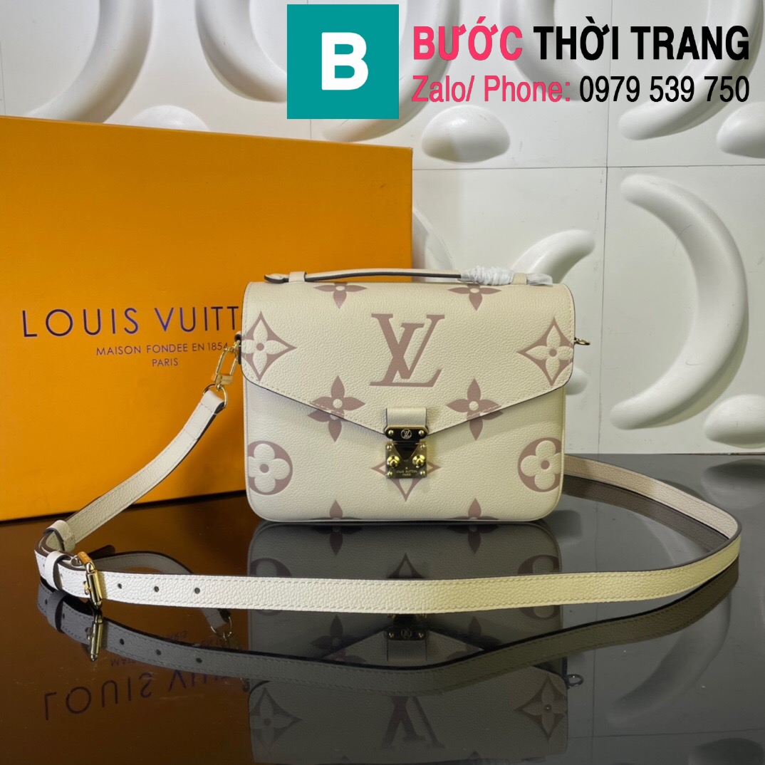 Túi xách LV Louis Vuitton Pochette Metis siêu cấp da bê màu trắng size 25cm  – M45596 – Túi xách cao cấp, những mẫu túi siêu cấp, like authentic cực đẹp
