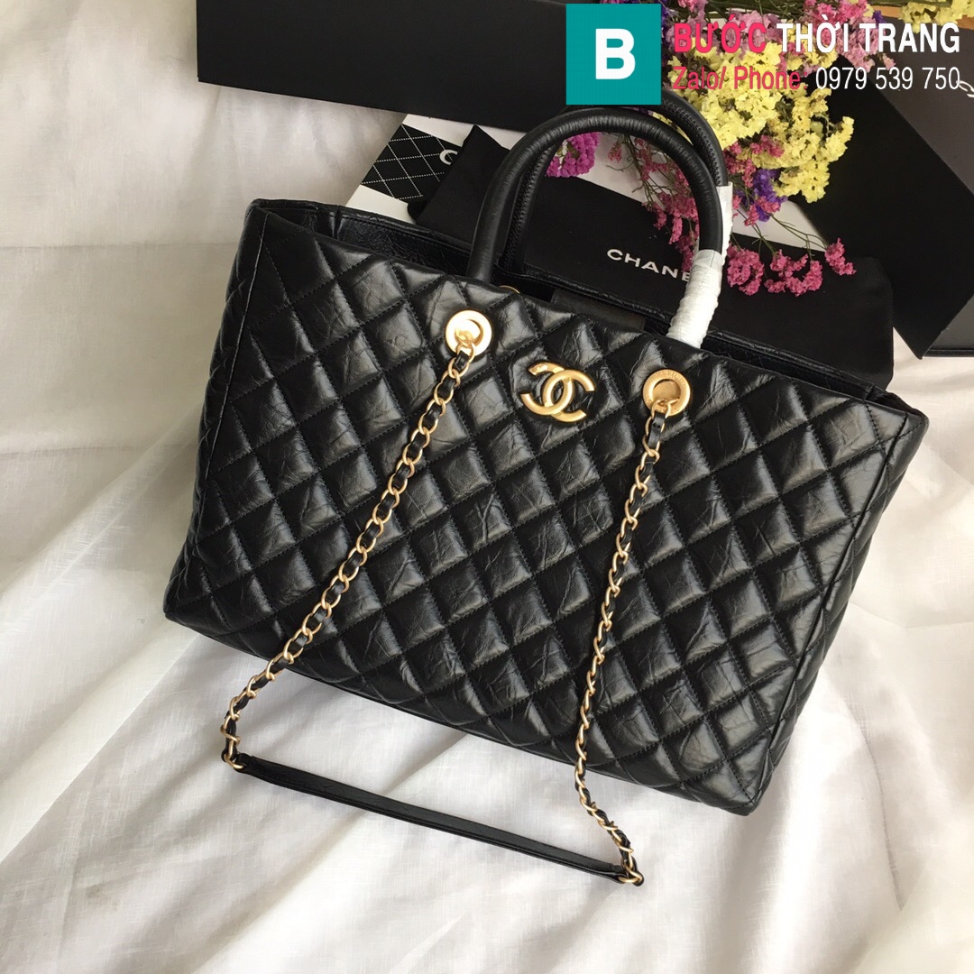 Túi xách Chanel Coco Allure Large Shopping siêu cấp da cừu màu đen ô trám  size 36cm – A93525 – Túi xách cao cấp, những mẫu túi siêu cấp, like  authentic cực đẹp