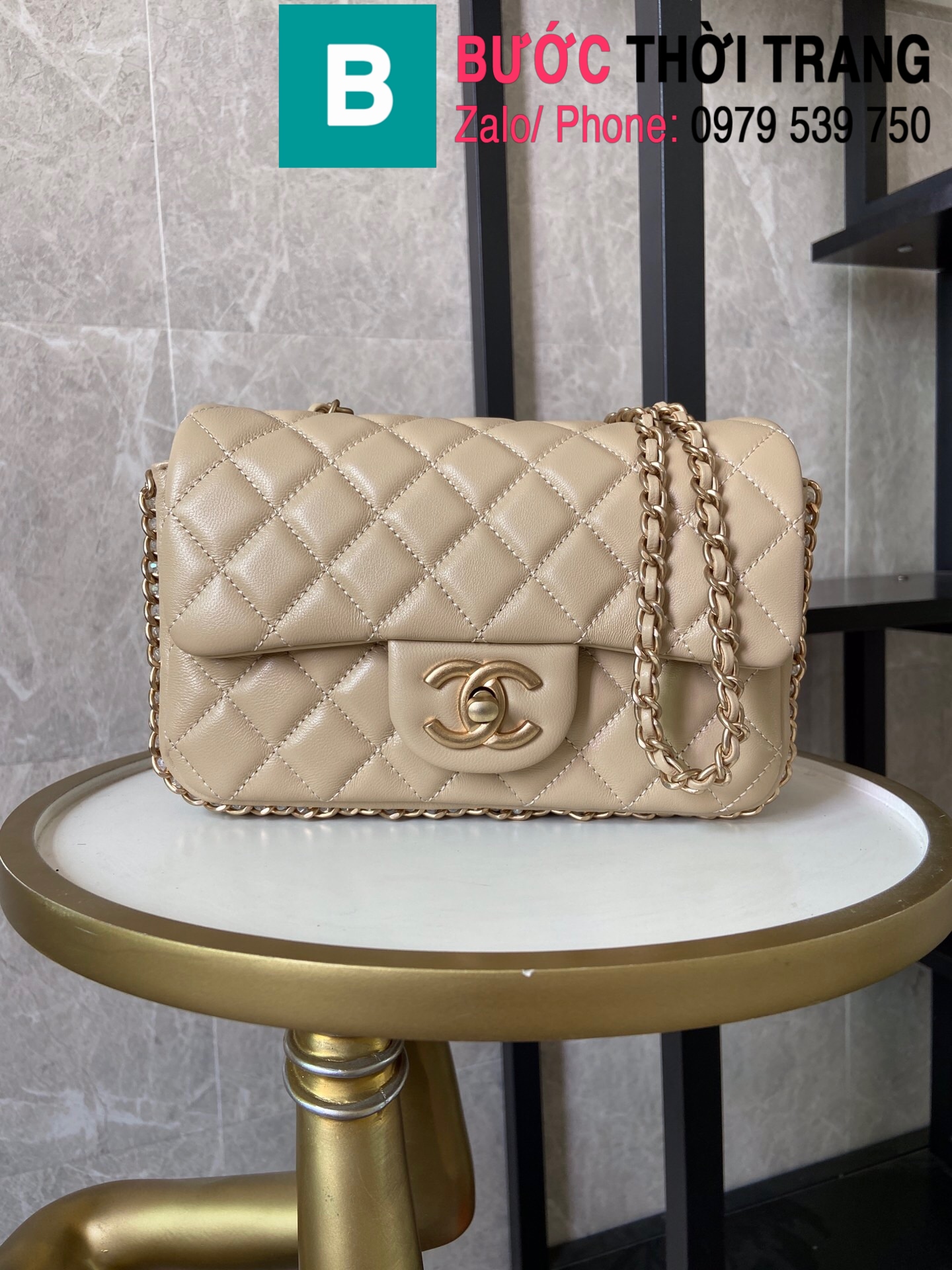 Túi xách Chanel Side Pearl Classic (37)
