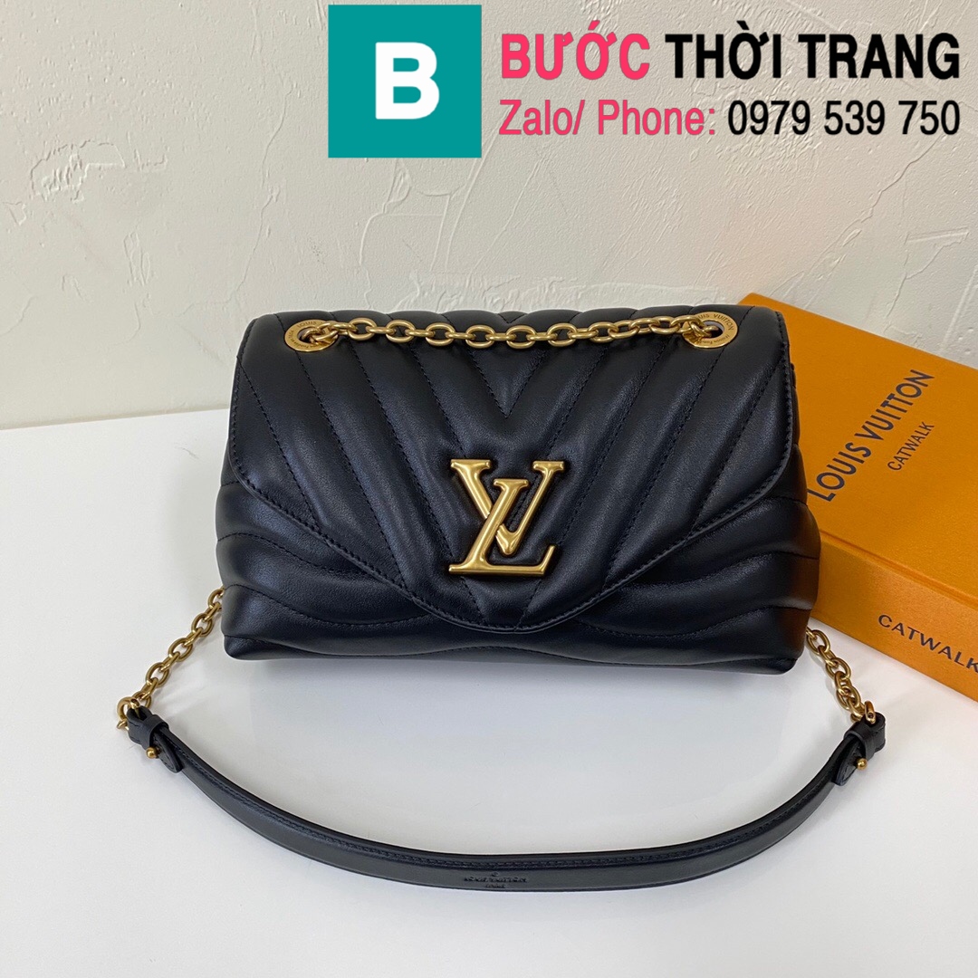 Túi xách Louis Vuitton New Wave Chain Bag siêu cấp da bò màu đen size 24cm  – M58552 – Túi xách cao cấp, những mẫu túi siêu cấp, like authentic cực đẹp