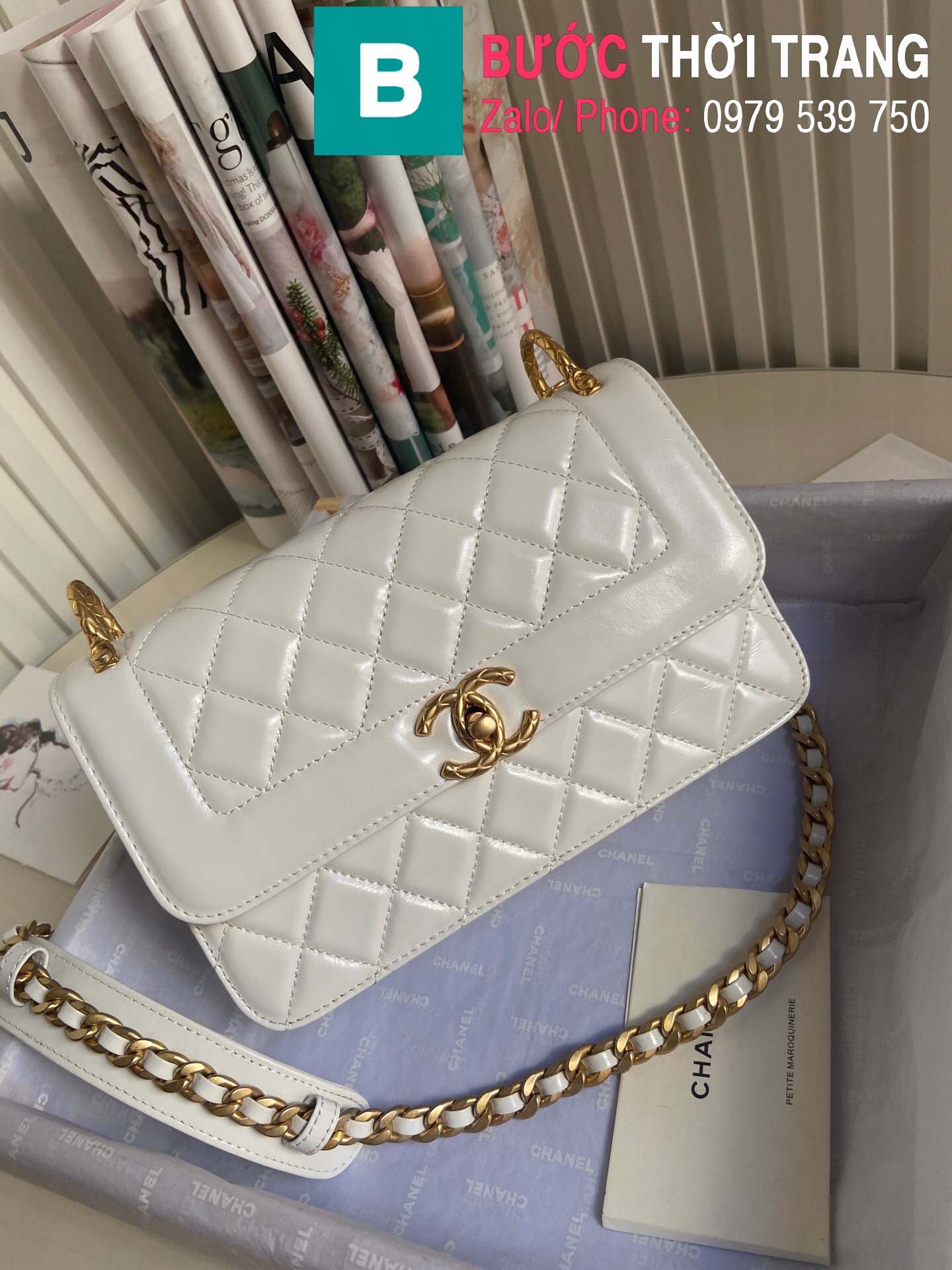 Túi xách Chanel Calfskin Small Plap Bag (10)