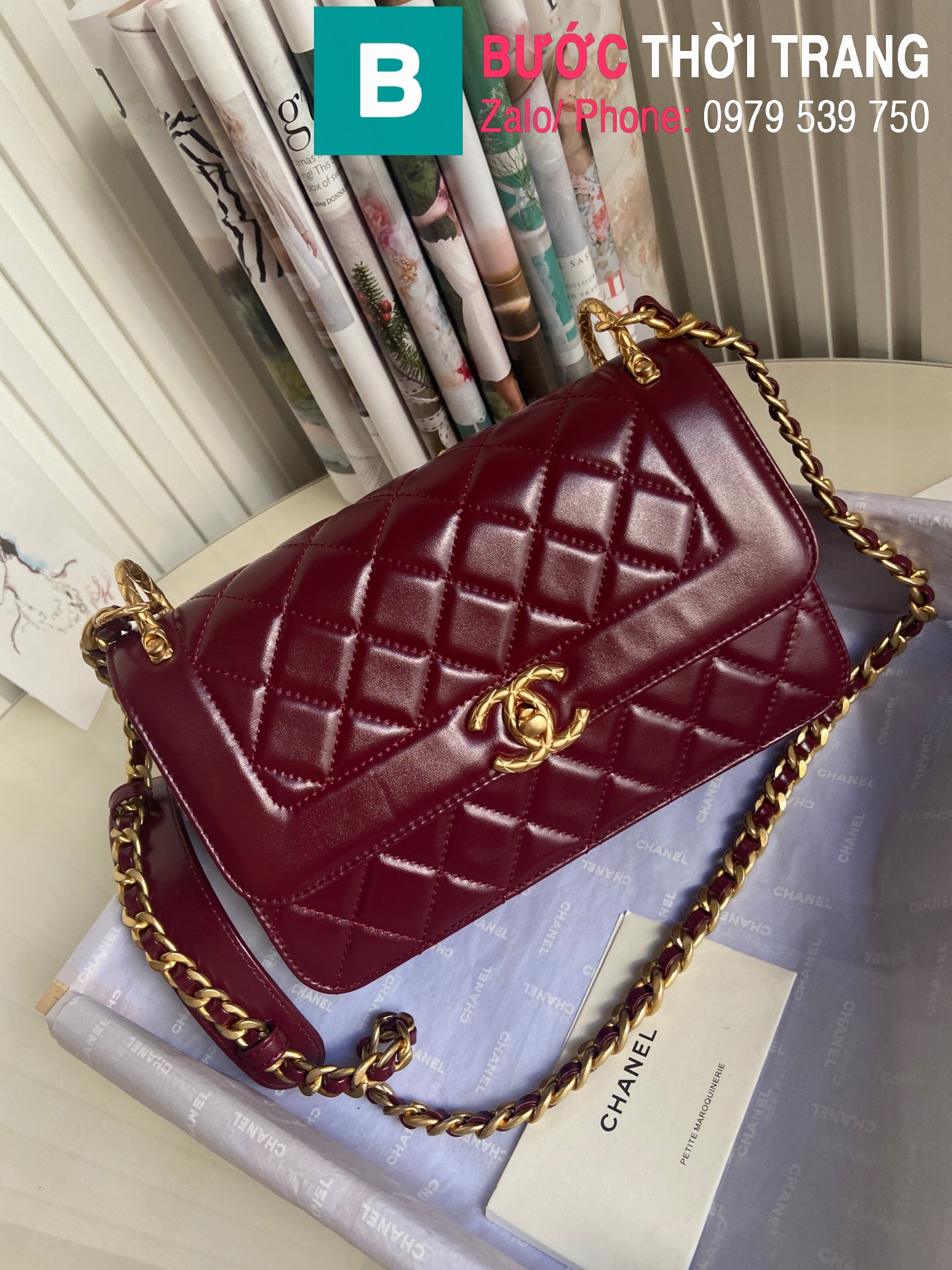 Túi xách Chanel Calfskin Small Plap Bag (19)