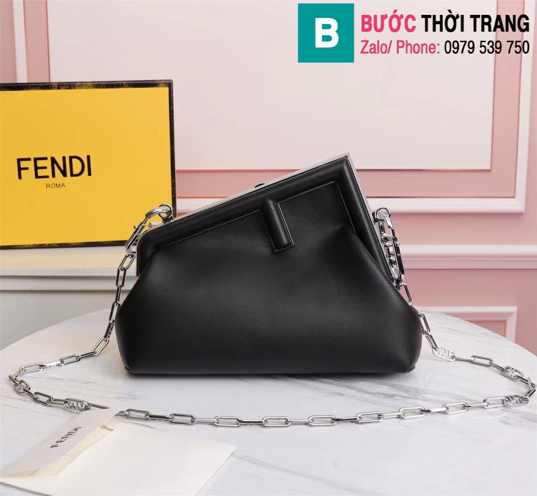 Túi xách Fendi Kan I Logo leather handbag (19)