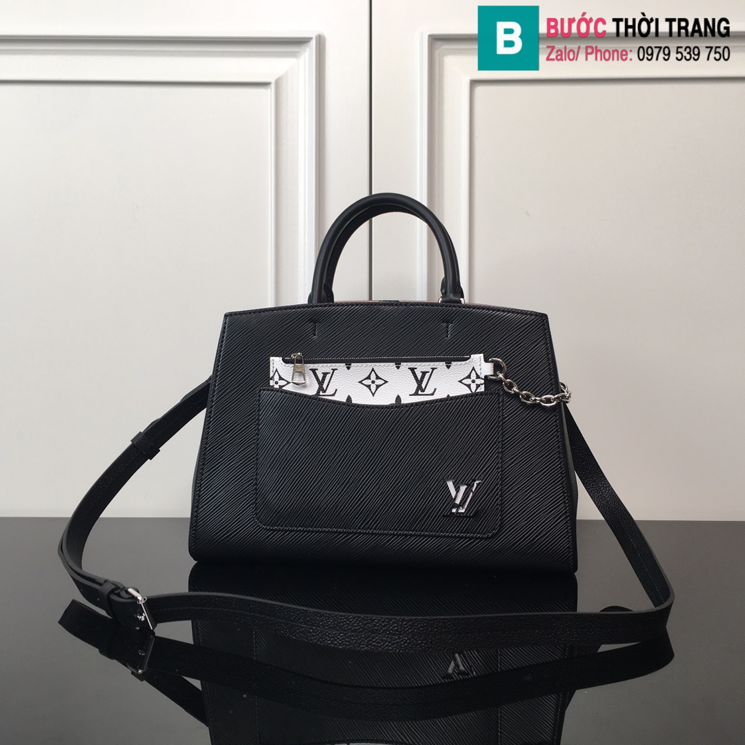 Túi xách Louis Vuitton Marelle Tote MM siêu cấp da epi màu đen