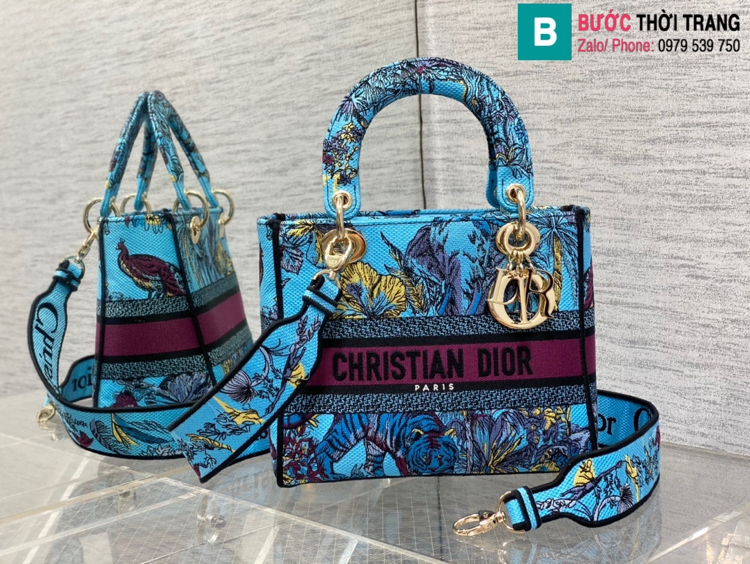 Túi xách Dior lady siêu cấp vải nhập khẩu màu xanh size 24cm – Túi xách cao  cấp, những mẫu túi siêu cấp, like authentic cực đẹp